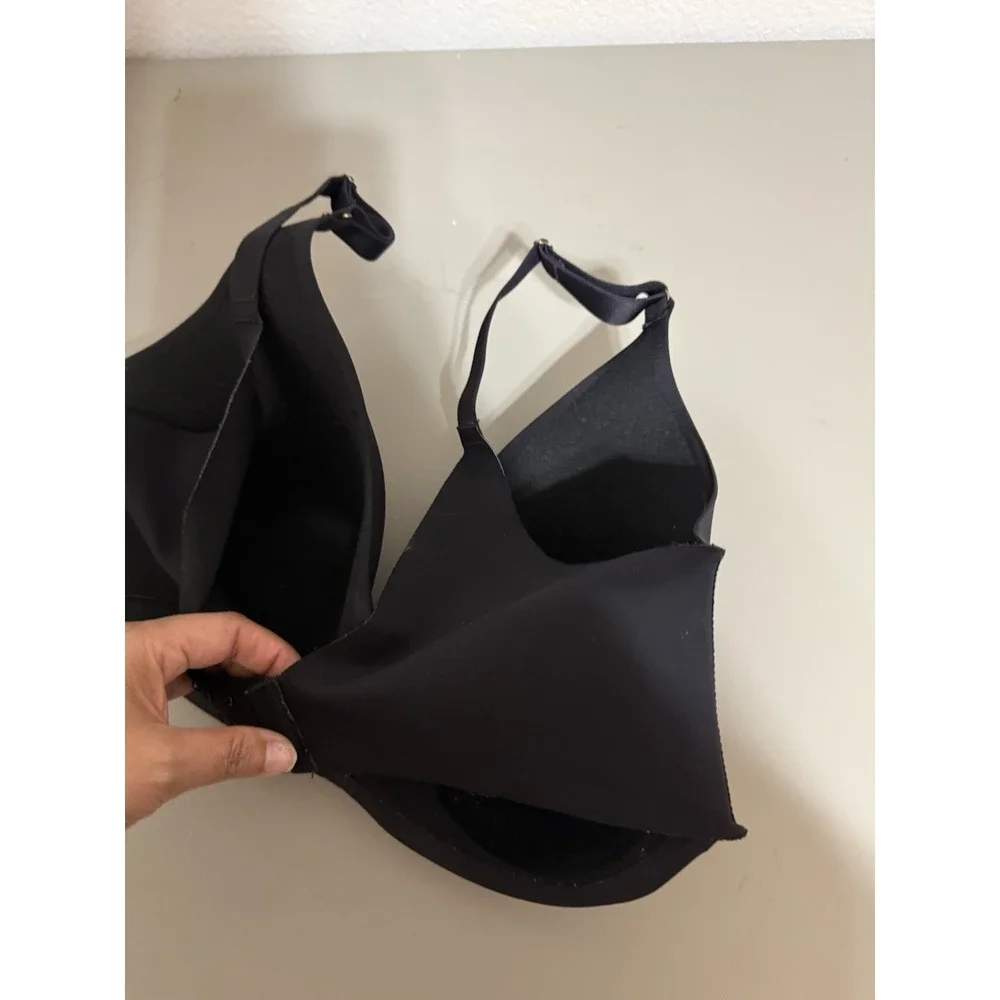 Soma Women's Size‎ 38DD Black Vanishing Back 360 Wireless Ultra-Thin Padding Bra